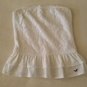 Hollister lace strapless top